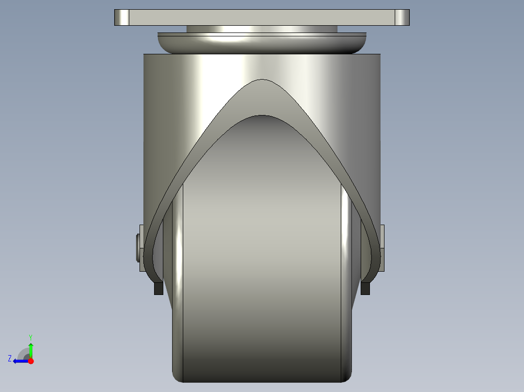 JCA-75低重心重载型脚轮-万向型-上隆-R20右视图