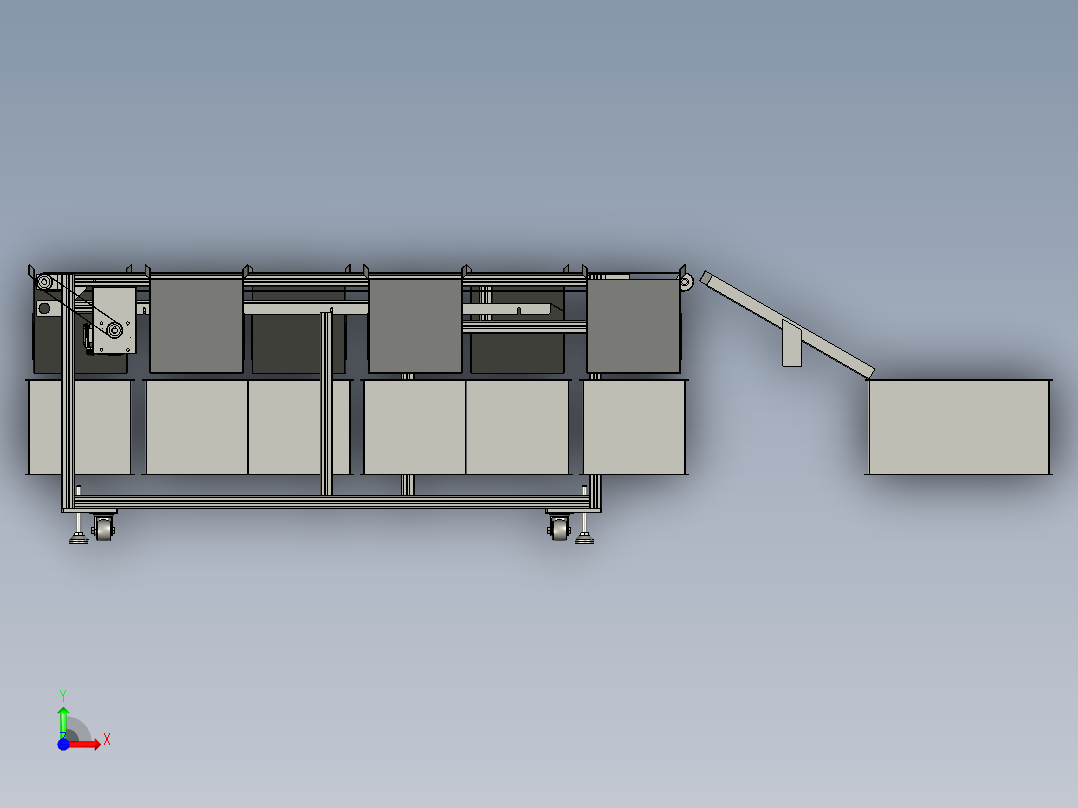 分拣皮带线组件B前视图