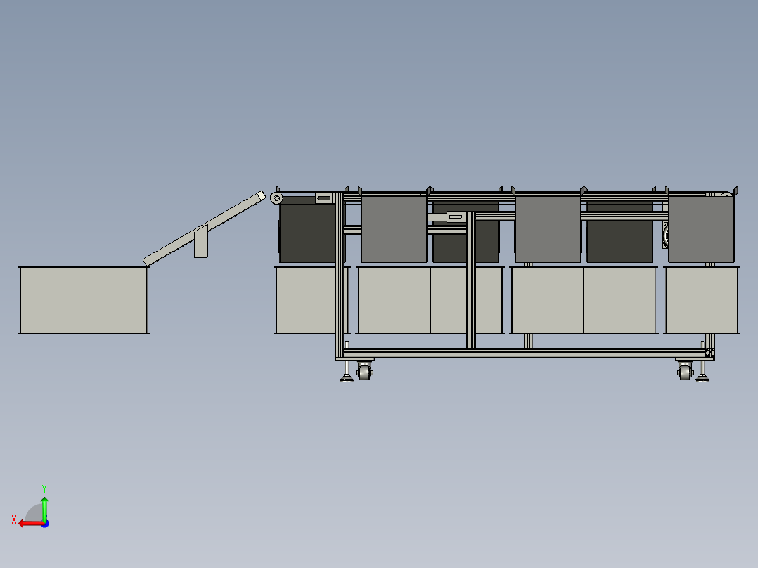 分拣皮带线组件B后视图