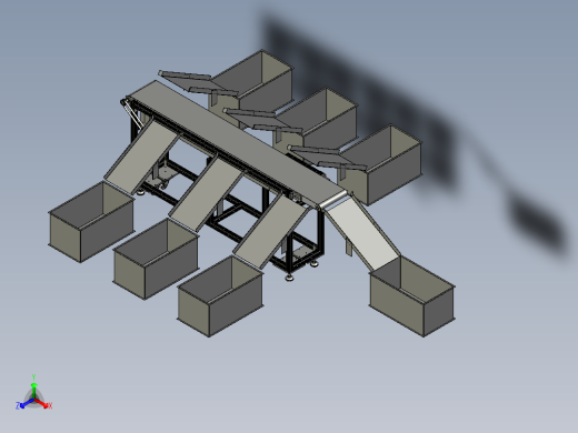 分拣皮带线组件B正等轴测缩略图