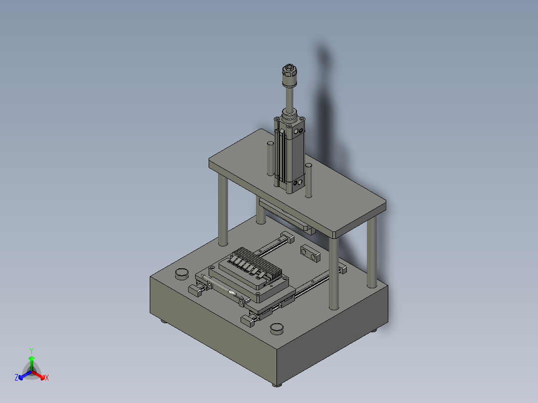 散热片组装治具-1正等轴测图