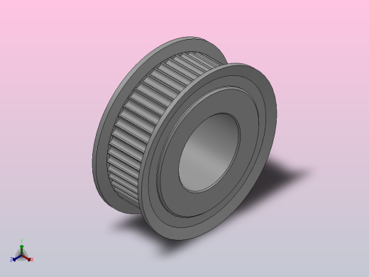 圆孔标准型圆弧形齿同步带轮2GT型_S2GTHC-50-9-dc16-A正等轴测缩略图