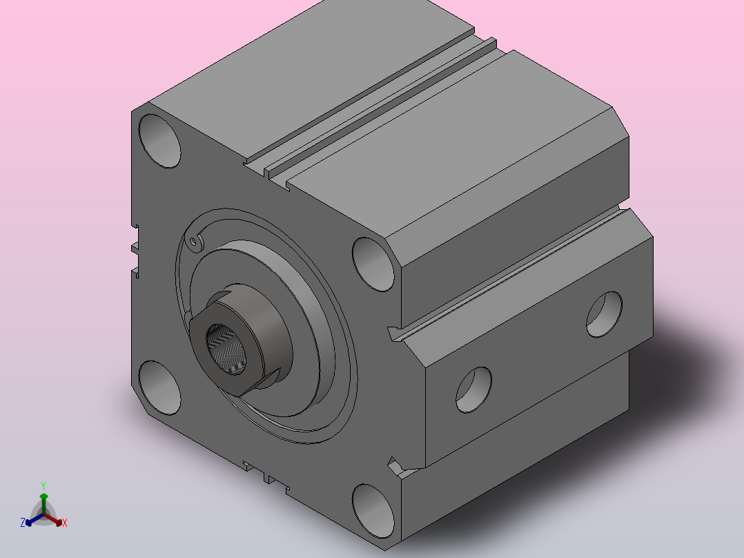 SDA超薄气缸系列SDA 100×50主视图