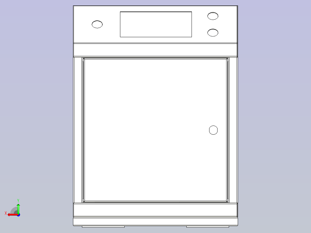 超声波加湿器三维模型后视图