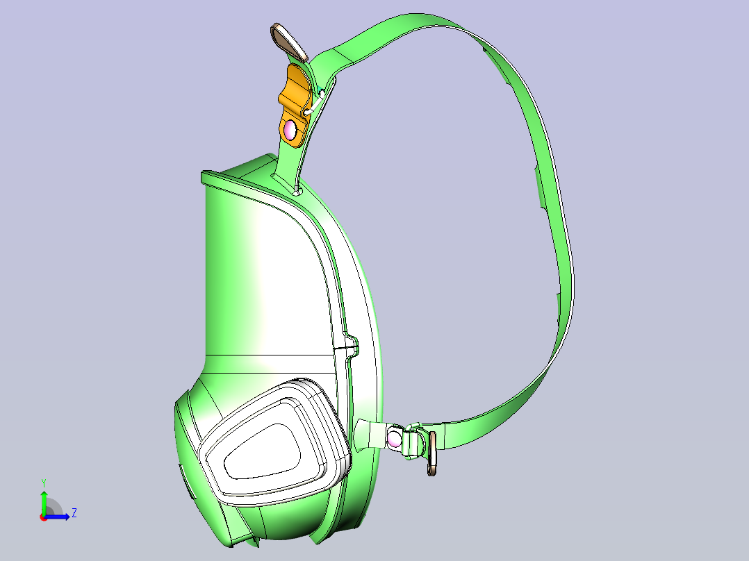 3M 6000 serie面罩MASK模型3D模型左视图