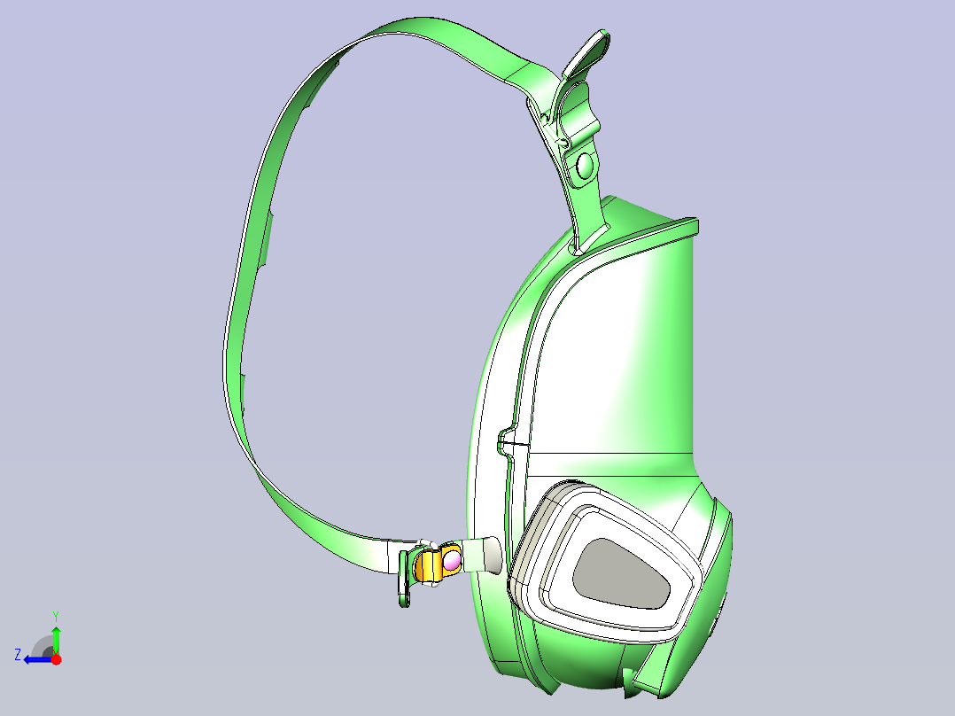 3M 6000 serie面罩MASK模型3D模型右视图