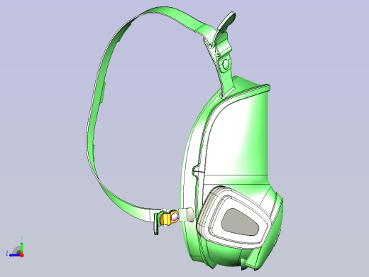 3M 6000 serie面罩MASK模型3D模型右视缩略图