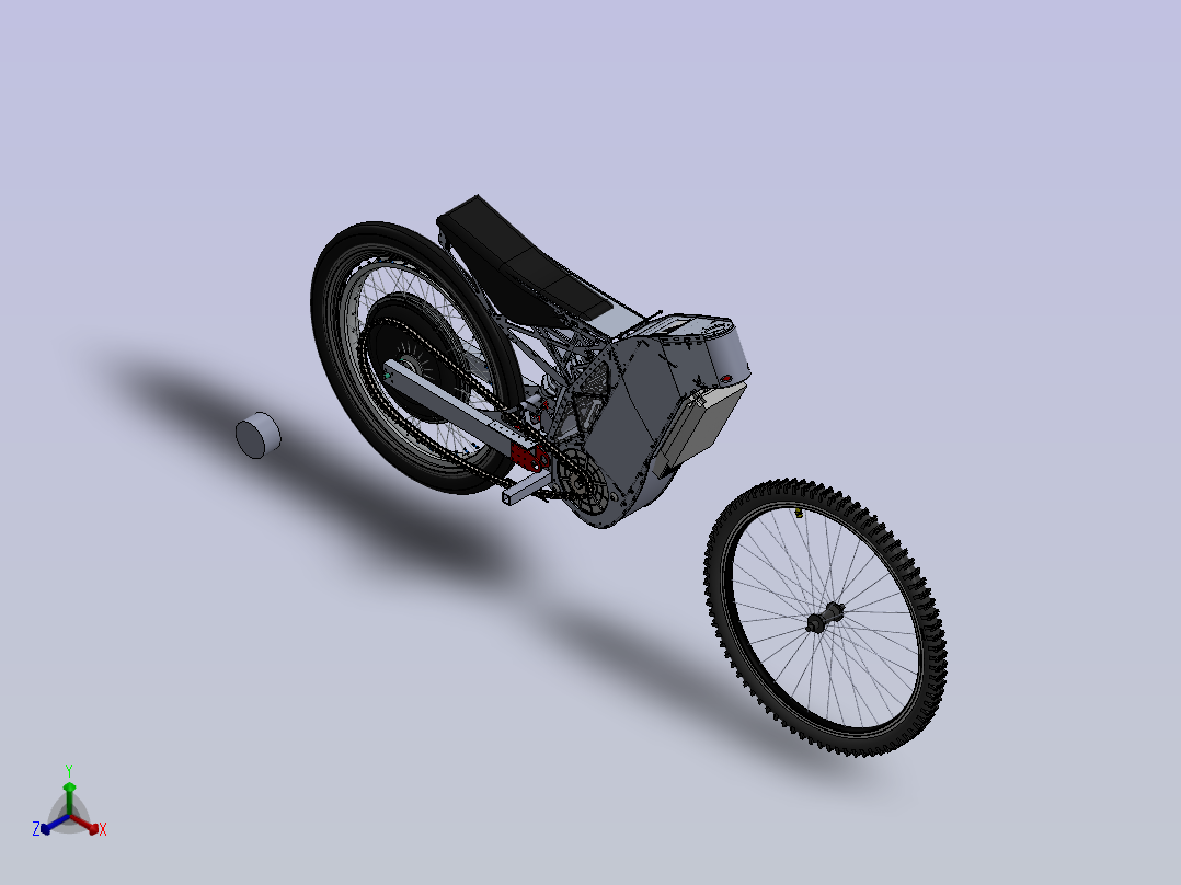 电动自行车 SW19正等轴测图