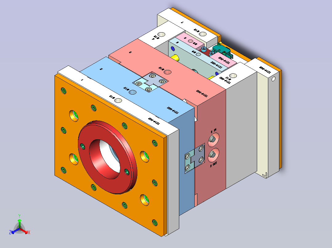 线束夹模具3D正等轴测图