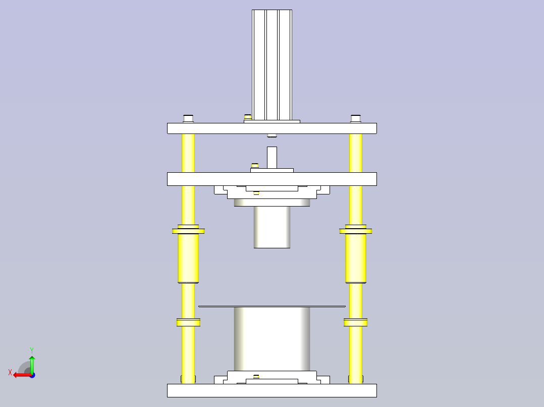 一种冲压成型机3D后视图