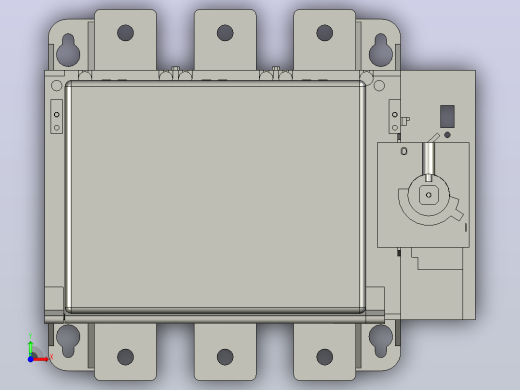 NHR40-630 3P隔离开关熔断器组三维模型202012前视缩略图