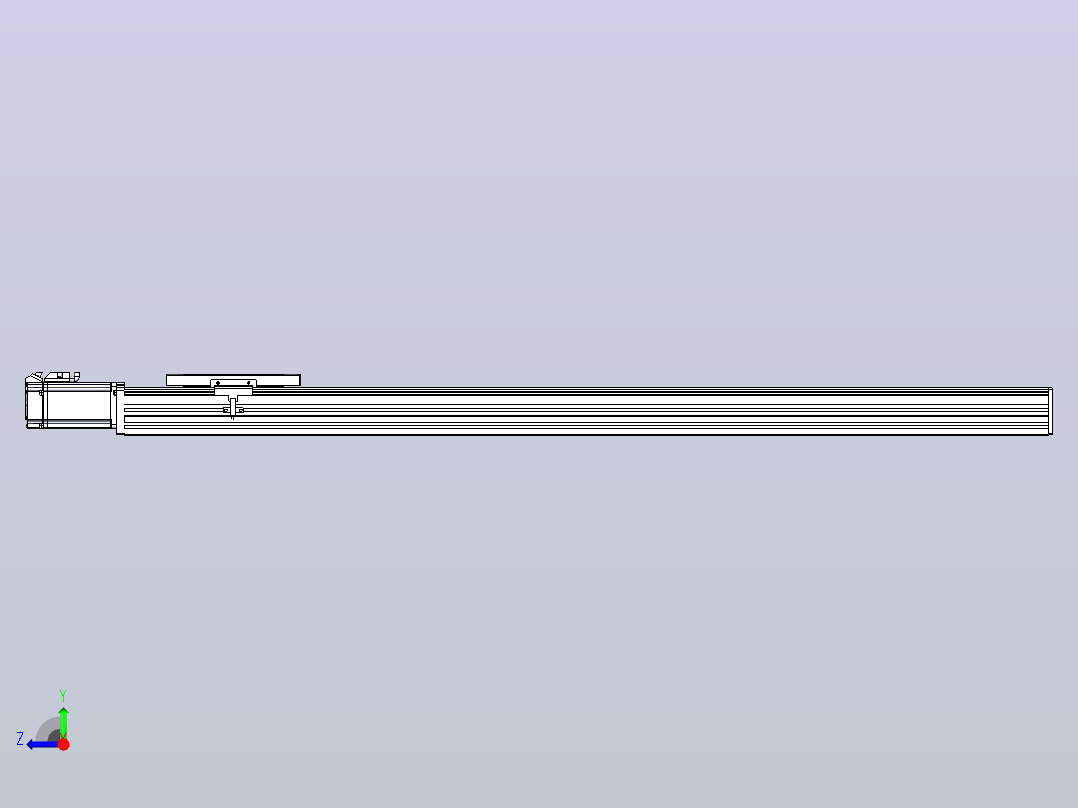 滚珠丝杠直线轴带导轨全封闭TPA-HCR-120D-1610C-L950-M-C-P40-N3右视图