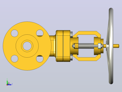 ASME B16.10闸阀法兰端RF-150级1 左视缩略图