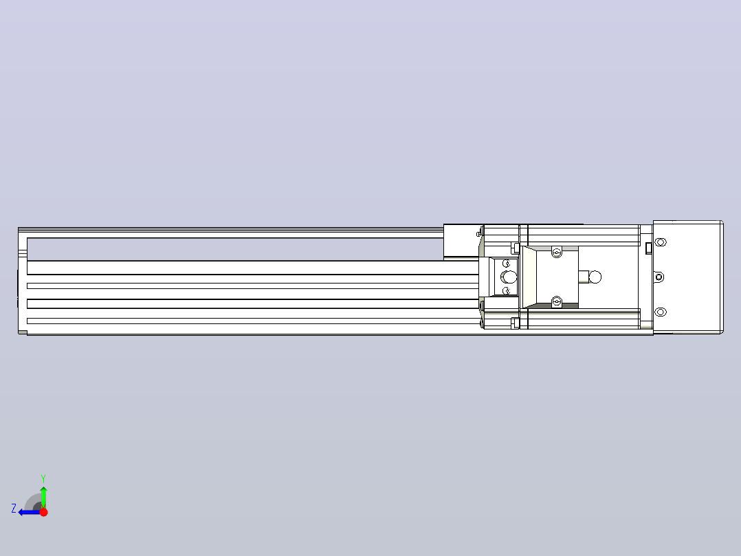 日规模组半封闭丝杆TPA-HNR-85D-1610-C-L200-ML-C-P20-N3右视图