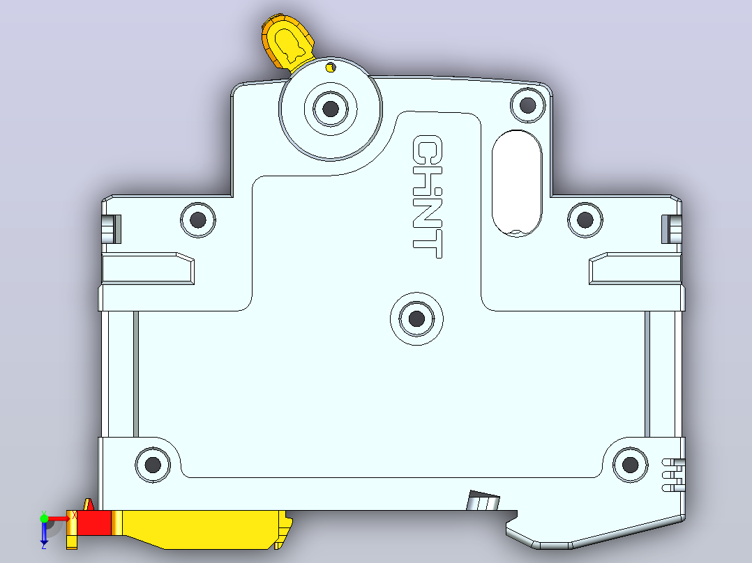 NB8-40J 1P小型断路器三维模型202307俯视图