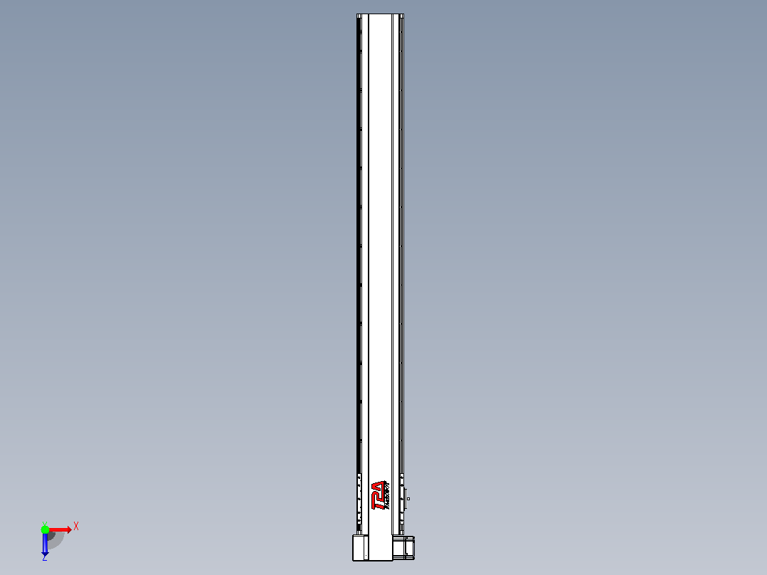 皮带直线轴半封闭可选导轨TPA-HNB-120D-110-L1100-LP-C-P40-N3俯视图