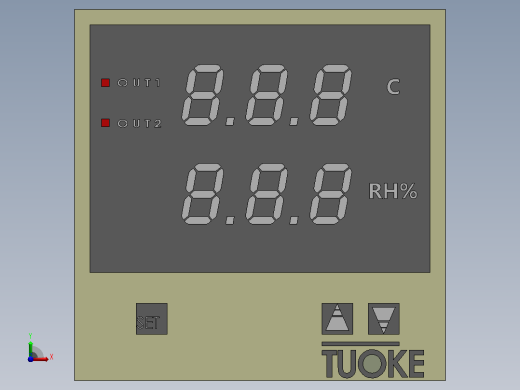 TE-KHT48智能双数显温湿度控制器[TE-KHT48]前视缩略图