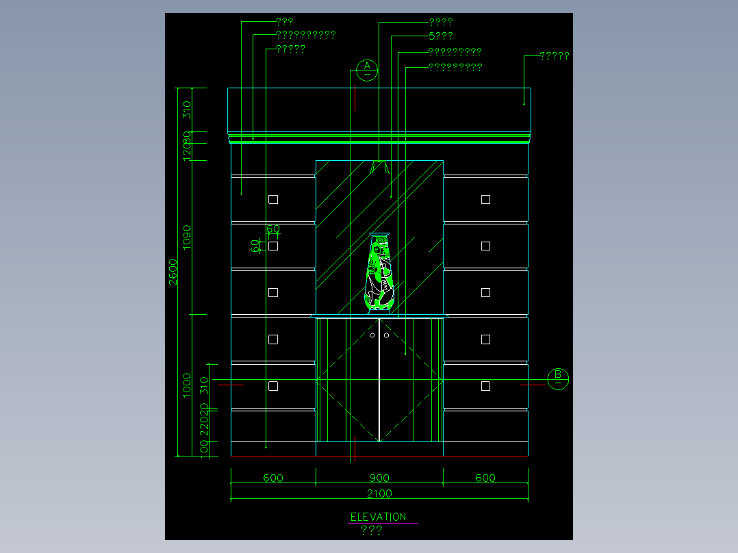 家装类CAD图块(三)-FH01022A