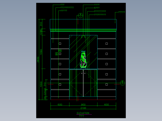 家装类CAD图块(三)-FH01022A