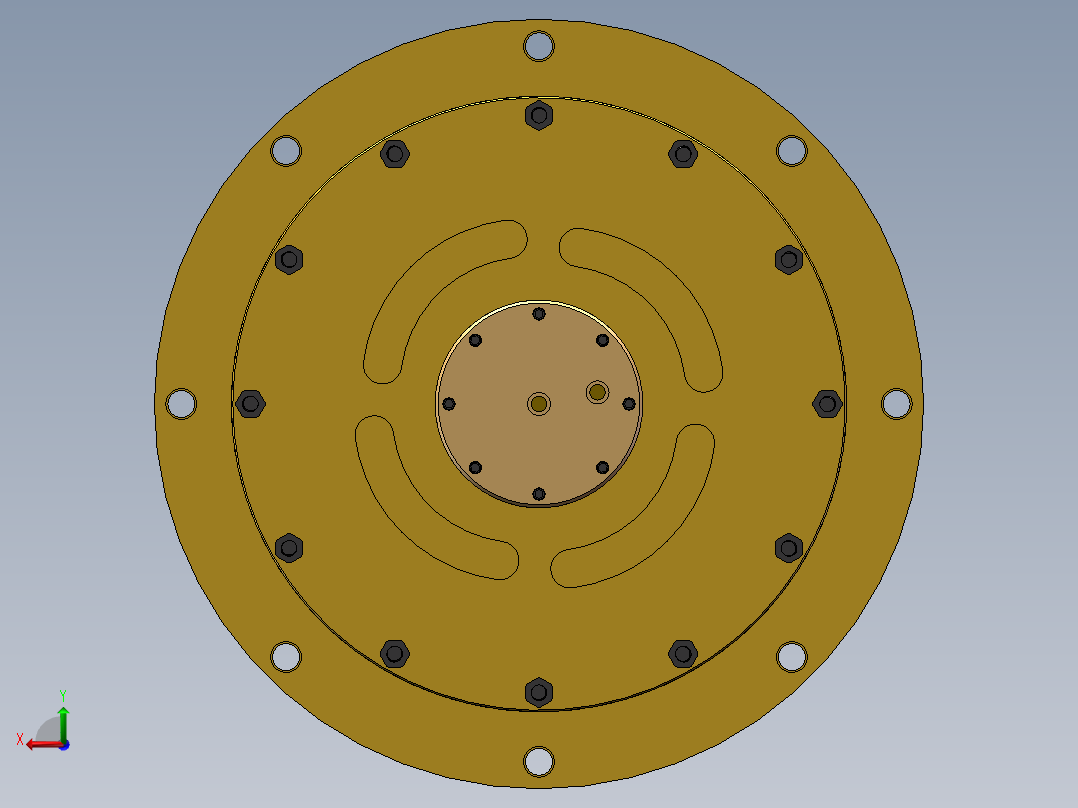液压马达后视图