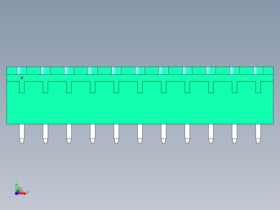 DEGSON 2EDG 系列 5.0mm 可插拔接线端子组-2EDGVC-5.0-11P-14-00AH前视图