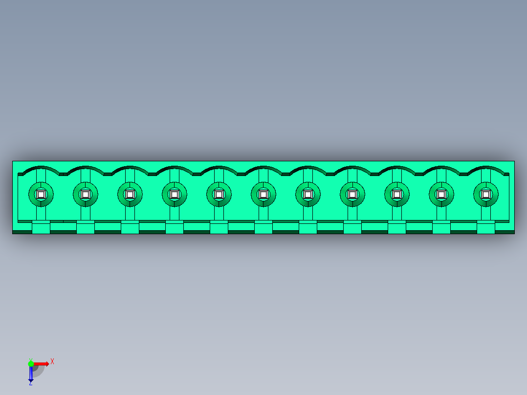 DEGSON 2EDG 系列 5.0mm 可插拔接线端子组-2EDGVC-5.0-11P-14-00AH俯视图