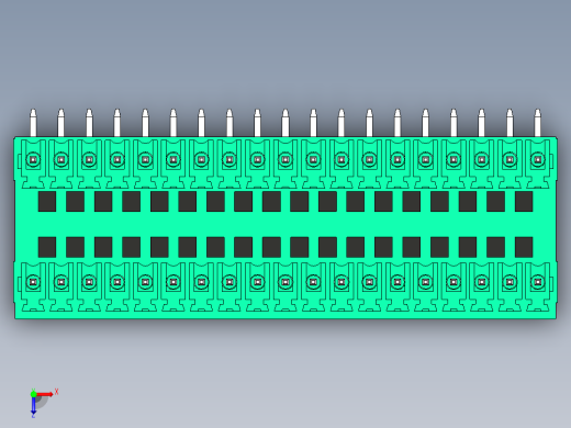 DEGSON 15EDG 系列 3.5mm 插拔式接线端子 FullPack-15EDGRH-3.5-38P-14-00AH俯视缩略图