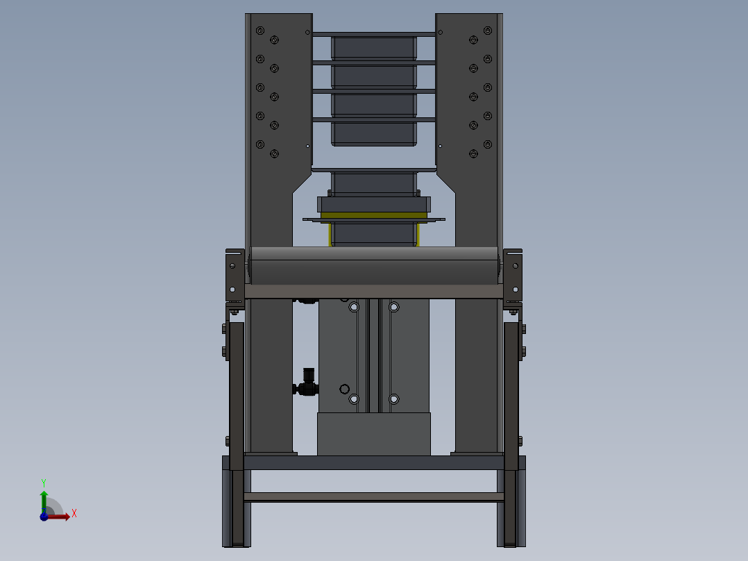 尿垫计数堆垛装置前视图