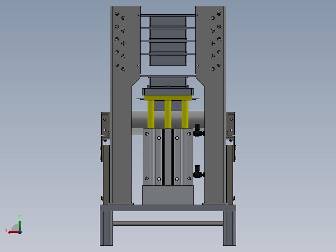 尿垫计数堆垛装置后视图