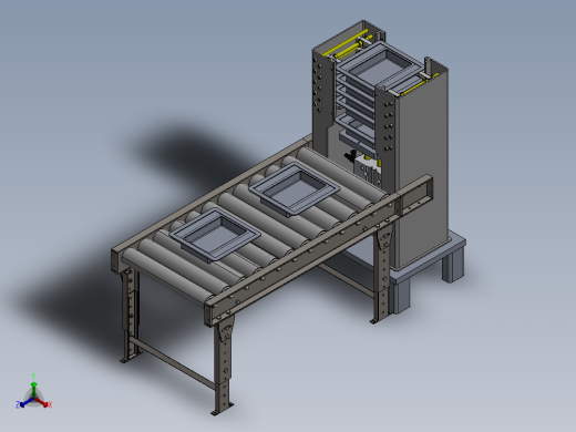 尿垫计数堆垛装置正等轴测缩略图