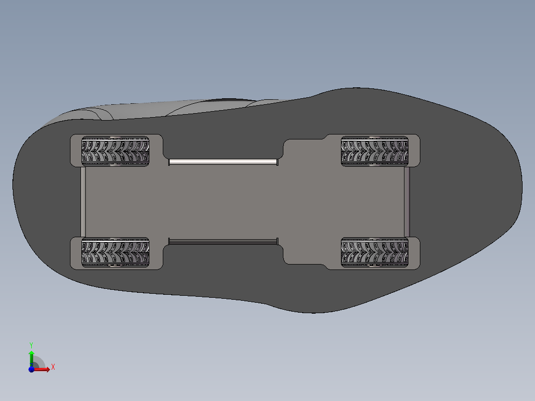 轮滑鞋装配体前视图