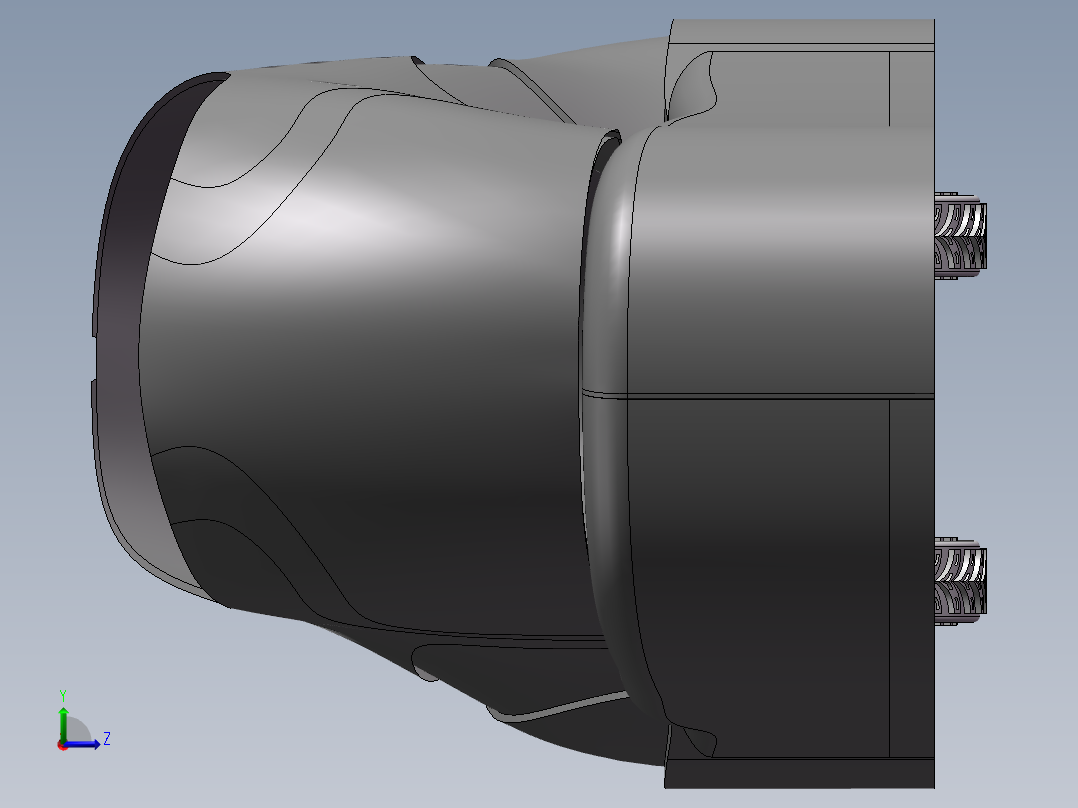 轮滑鞋装配体左视图