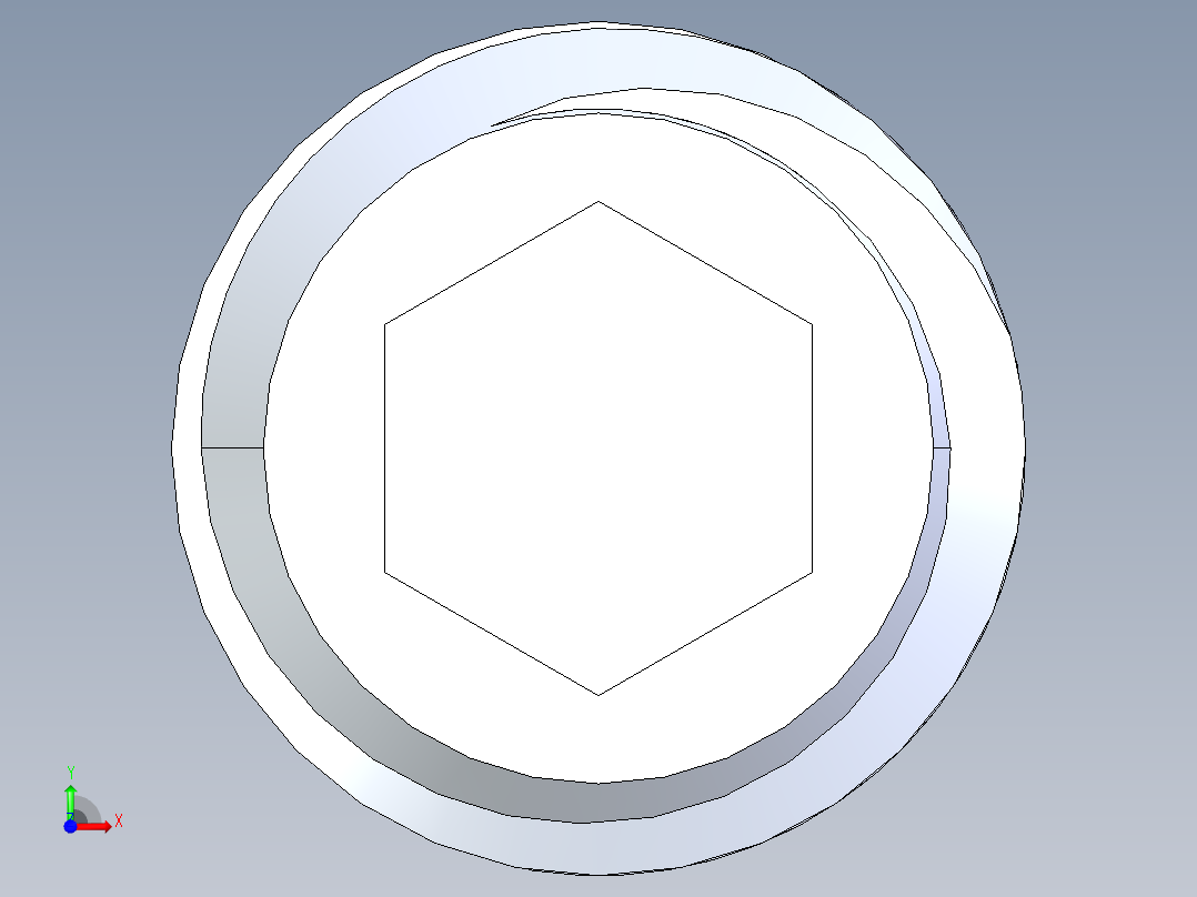 UNC 平头紧定螺钉-UNC SET SCREW 0.375 x2.000.STEP前视图