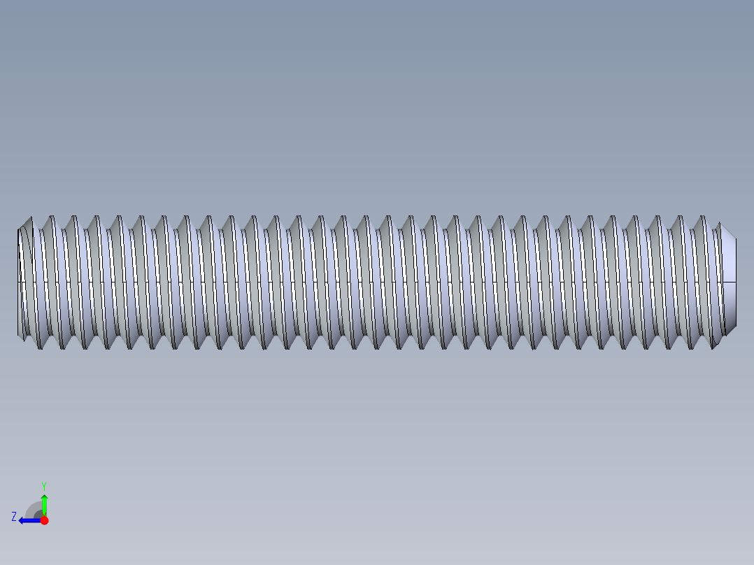 UNC 平头紧定螺钉-UNC SET SCREW 0.375 x2.000.STEP右视图