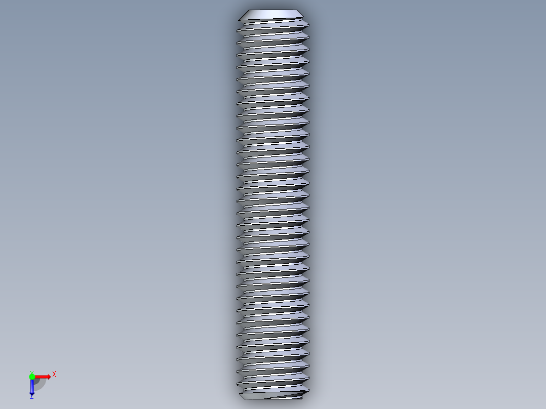 UNC 平头紧定螺钉-UNC SET SCREW 0.375 x2.000.STEP俯视图