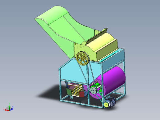 全喂入式花生摘果机的设计