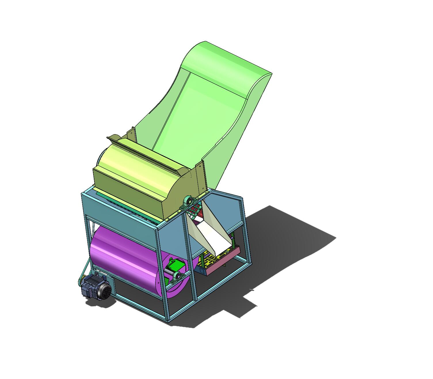 全喂入式花生摘果机的设计