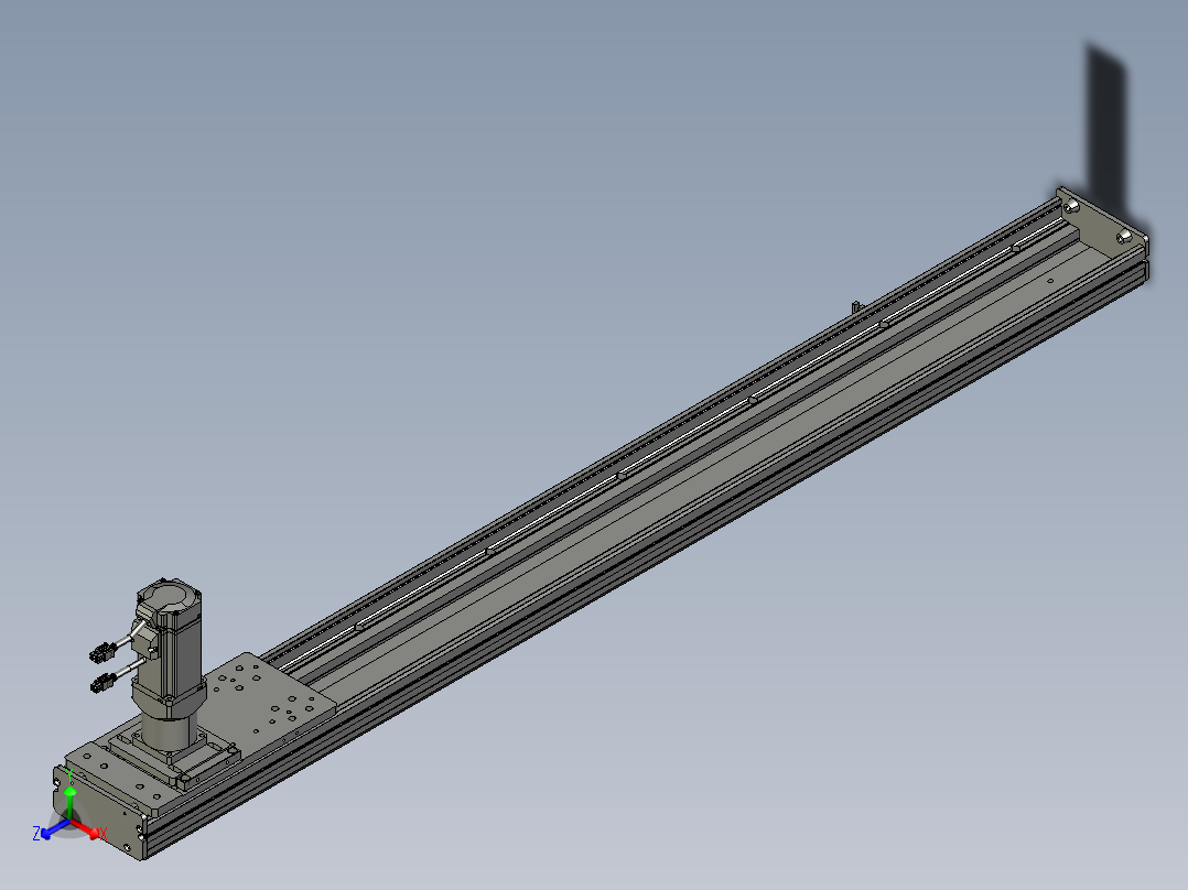 东锦齿条传动DH136G-S1200-BU-减速机+P400W主视图