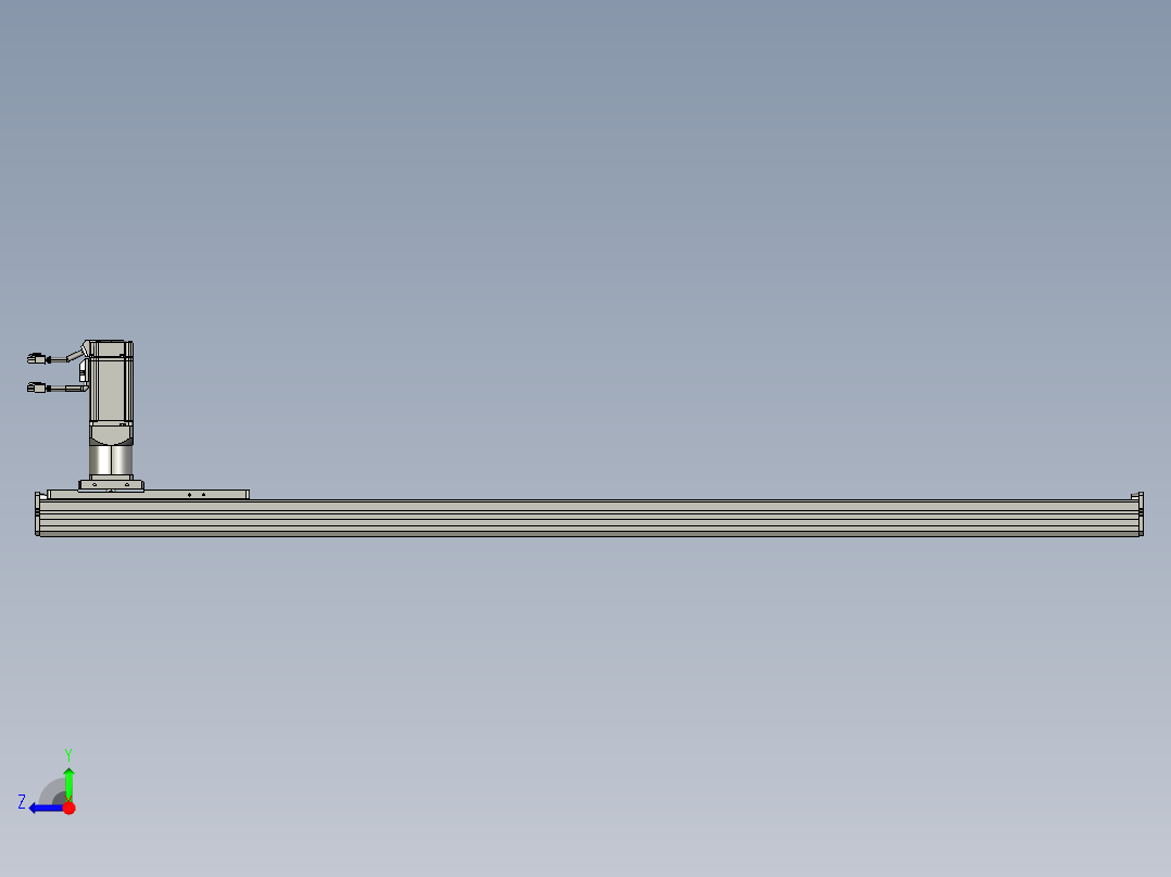东锦齿条传动DH136G-S1200-BU-减速机+P400W右视图
