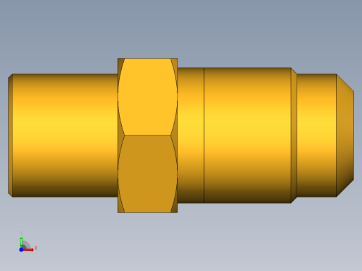 扩口式工业通用硬管接头Flare To Solder 43F-4-4前视缩略图