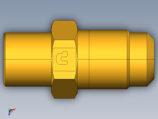 扩口式工业通用硬管接头Flare To Solder 43F-4-4俯视缩略图