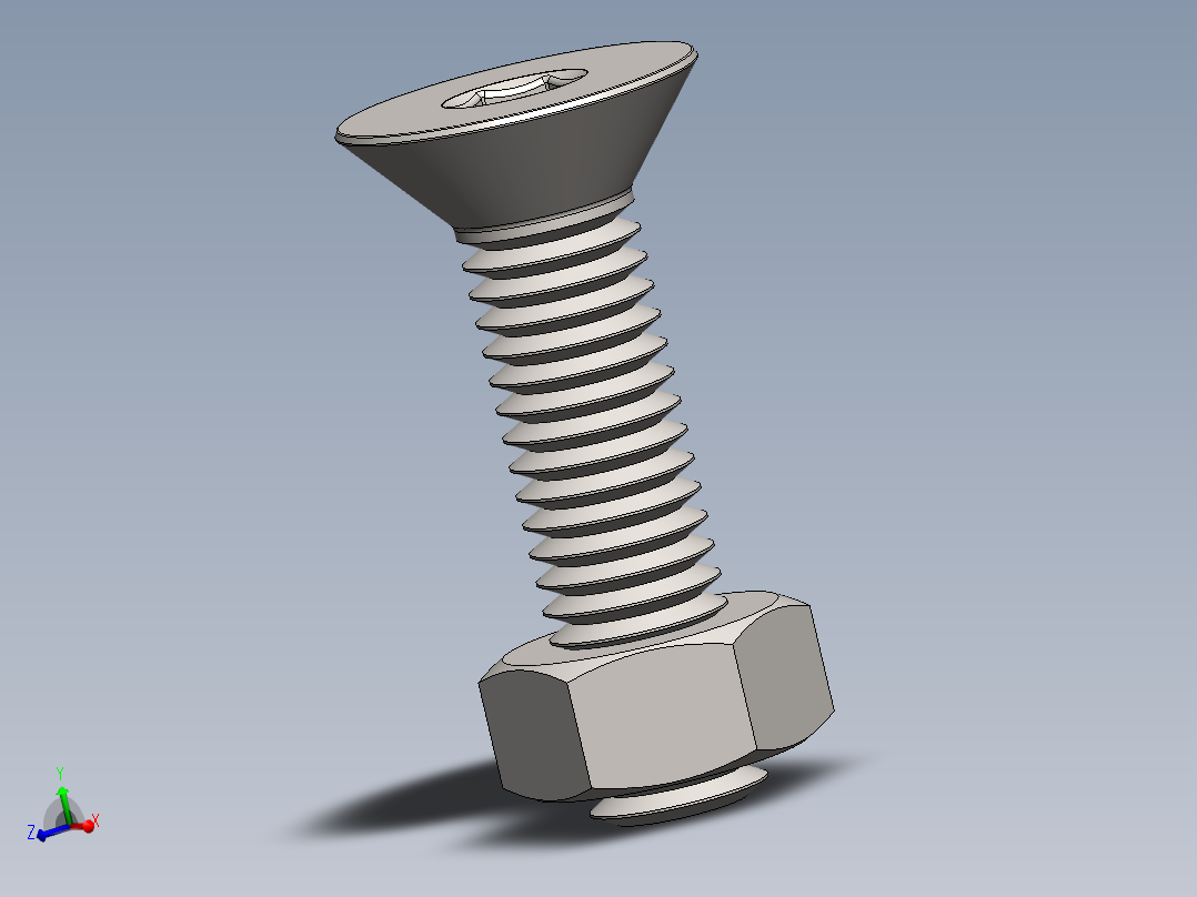 紧固件-M5 Stainless Flathead主视图