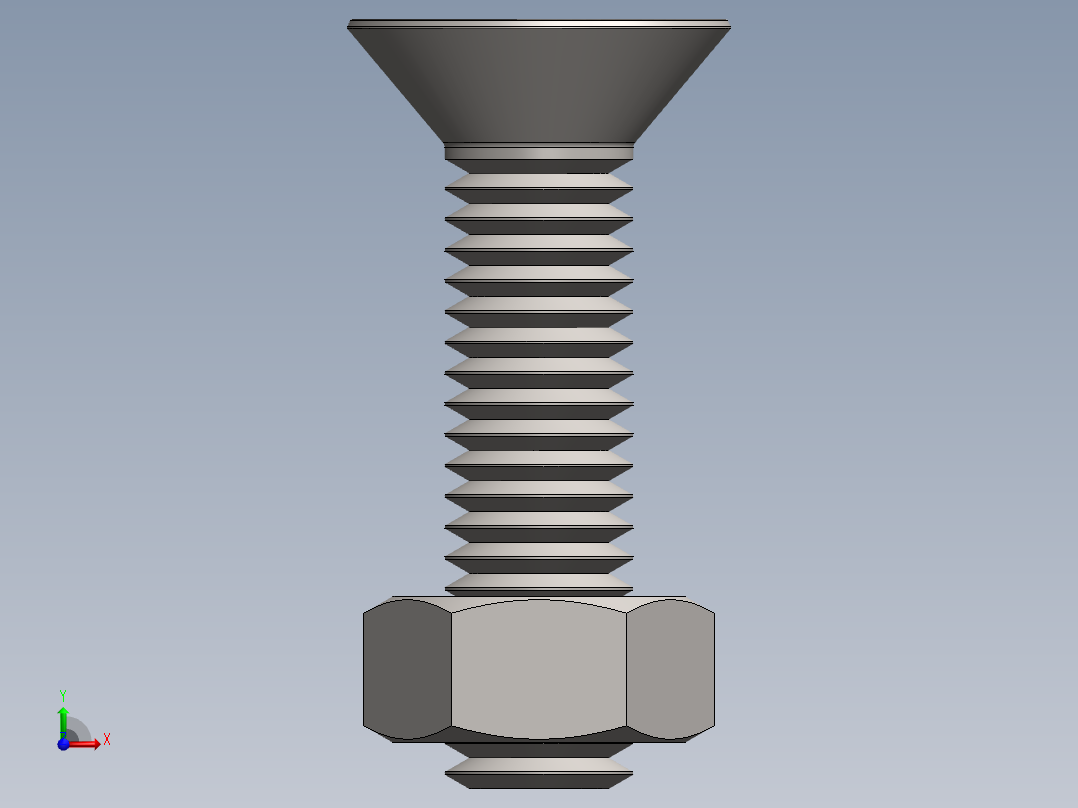 紧固件-M5 Stainless Flathead前视图