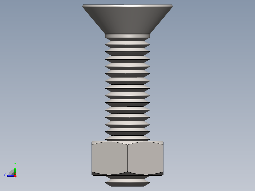 紧固件-M5 Stainless Flathead右视图