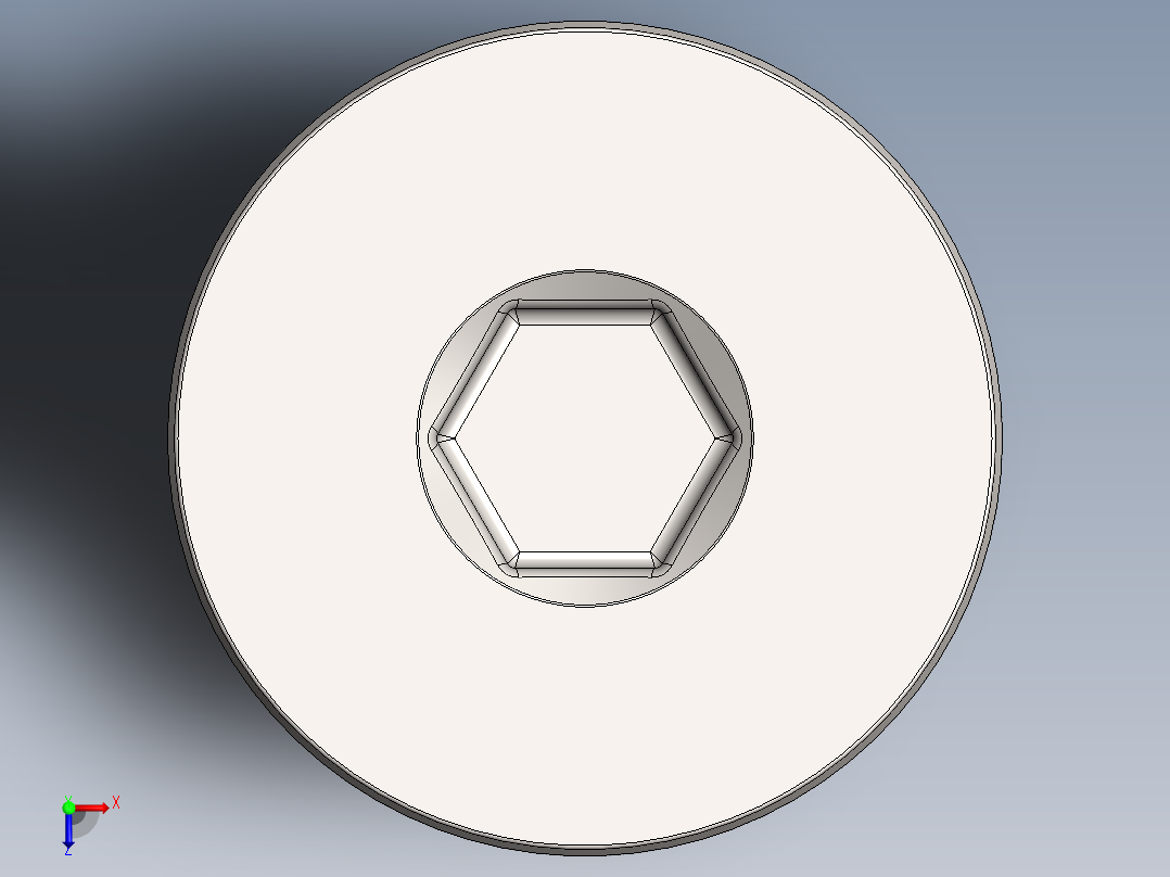 紧固件-M5 Stainless Flathead俯视图