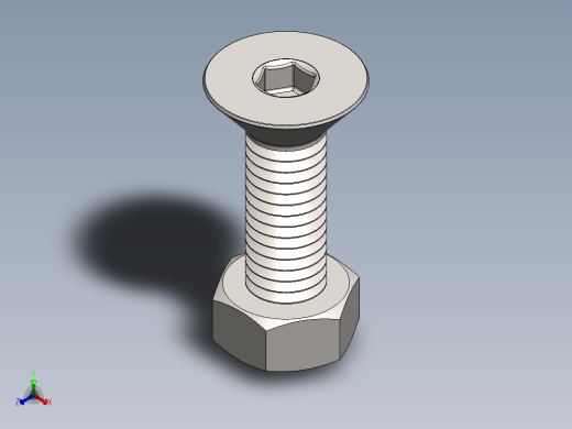 紧固件-M5 Stainless Flathead正等轴测缩略图
