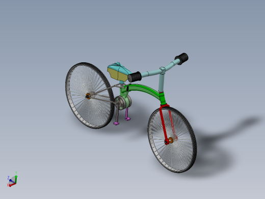32---自行车模型sw2016三维图纸模型设计图纸