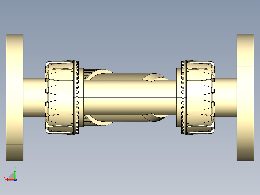 6VRUOAM 检查与工会端阀和固定法兰，钻孔ANSI B16.5 cl.150 FF后视图