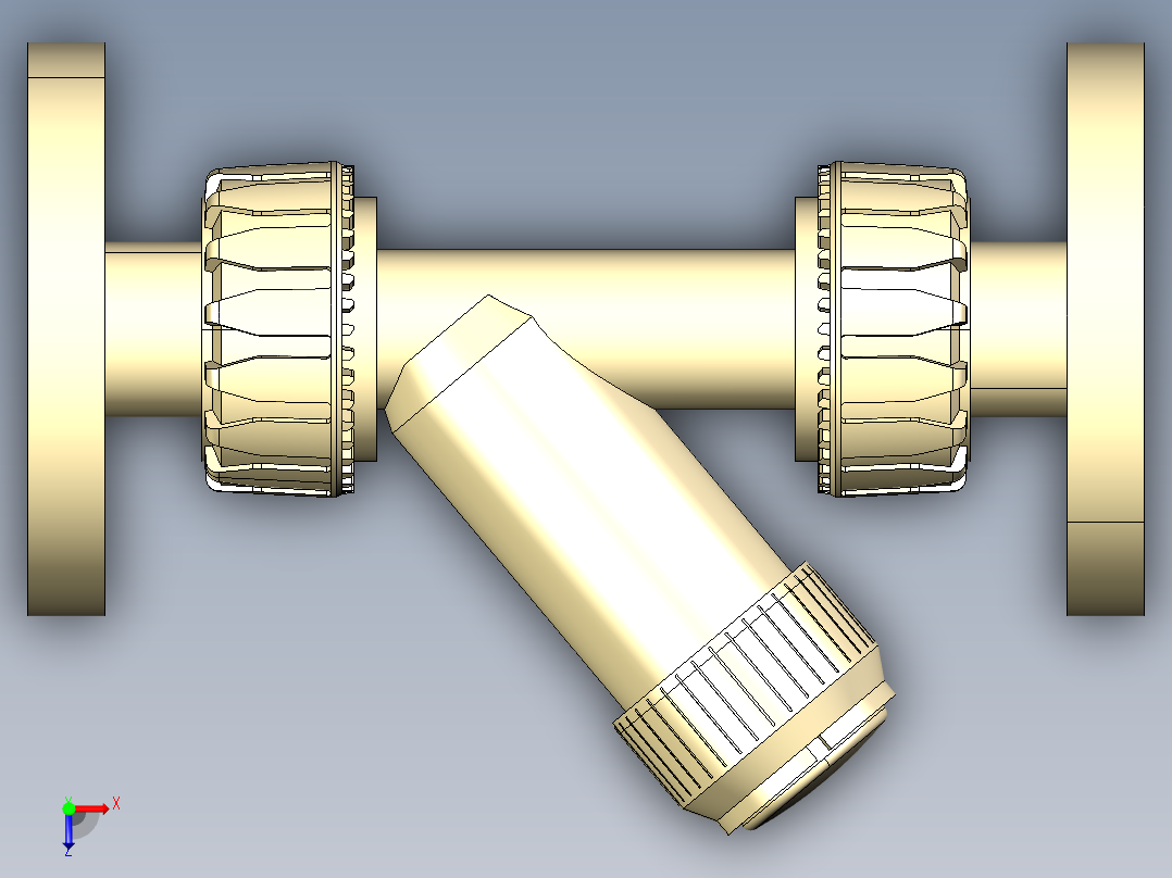 6VRUOAM 检查与工会端阀和固定法兰，钻孔ANSI B16.5 cl.150 FF俯视图