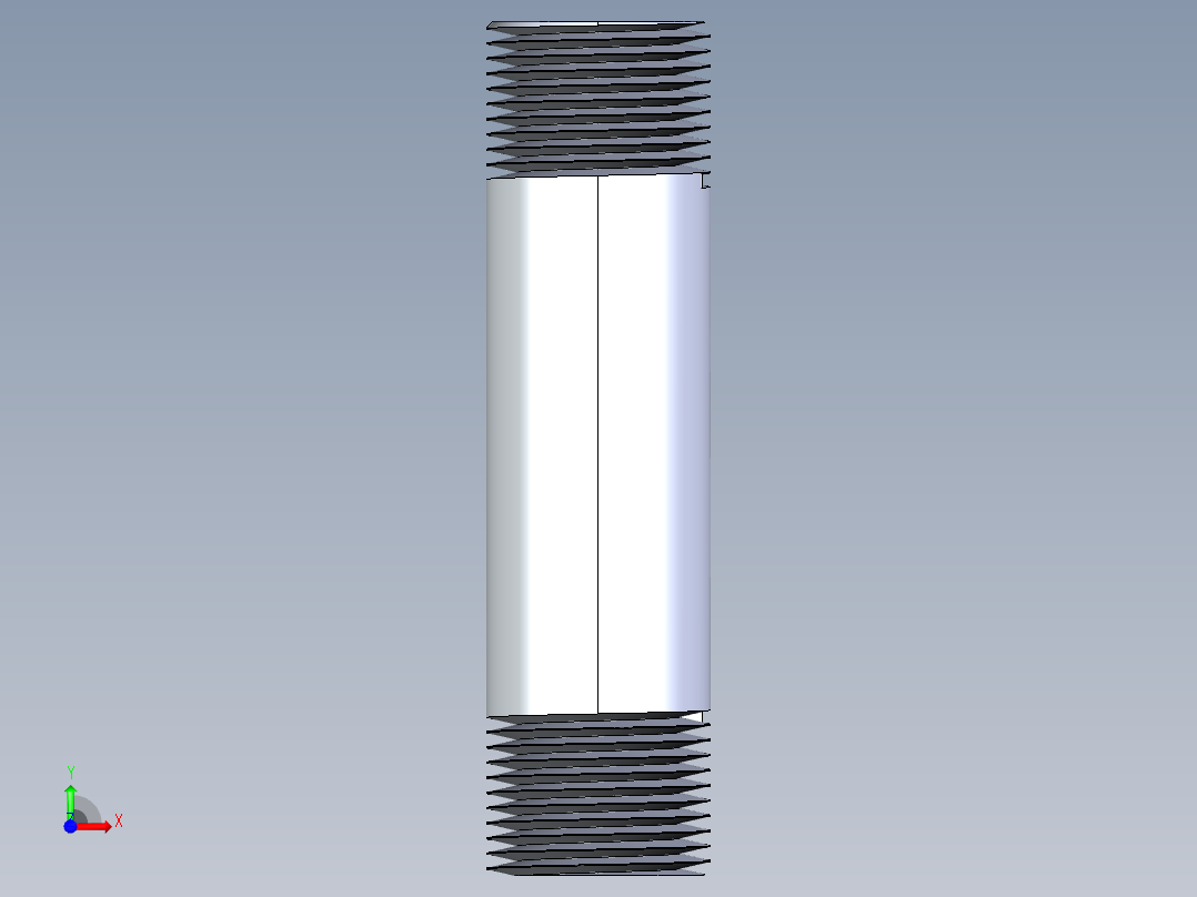 CPVC管件33-Sch80_Nipple_MPTxMPT_9861-107_0.75in x 4in前视图